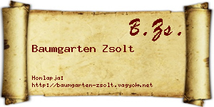 Baumgarten Zsolt névjegykártya